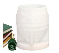 Moldes de silicona para velas, herramientas de manualidades de conos de pino reutilizables, moldes de resina epoxi de cono de pino de invierno, para cera, yeso, jabón, arcilla, chocolate, pasteles
