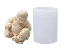 Moldes de silicona para velas, molde de Buda, forma zen, moldes de perfumada 3D, forma de vela de aromaterapia para barra de jabón, arte de resina, estatua de de soja, decoración espiritual
