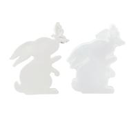 Moldes de silicona para velas - Molde de conejo de fácil desmoldeo, moldes antiadhesivos, diseño de , para la creación de Pascua y primavera, jabón, yeso, decoración