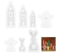 Moldes de Silicona para Velas,Molde de Silicona de Pascua,Molde de Conejo,moldes de silicona para Fundición de Casa