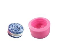 Moldes de silicona para velas Molde de silicona for velas, 1 pieza, for tarta sándwich, grande, mediano, for aromaterapia, yeso, pegamento for gotas mano para Bricolaje(7.5 * 7.5cm)