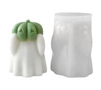 Moldes de silicona para velas - Molde de yeso fantasma y forma de calabaza, cemento epoxi resina | Perfect Halloween Home Decor Suministros Antfflices Entades vacaciones Organizadores de bricolaje