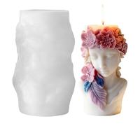 Moldes de silicona para velas, moldes de silicona para primavera con flores, molde de silicona 3D para mujer, figura de velas, molde de silicona para mujer, forma de vela, moldes para fundir velas (b)