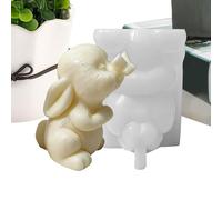 Moldes De Silicona Para Velas: Plantilla De Fundición De Elastómero Térmicamente Segura, Marco Para Esculpir Figuras De Conejos, Accesorio De Formación De Artesanal, Aparato Para Hacer De