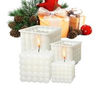 Moldes de silicona para velas | Suministros reutilizables antiadherentes para manualidades, moldes cuadrados redondos de resina epoxi, para fundición de resina, decoración del hogar, artes y