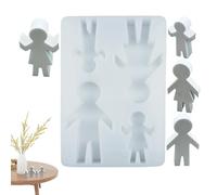 Moldes de silicona para velas, una familia de cuatro moldes de yeso, molde de silicona reutilizable para adornos de yeso, cemento, resina, manualidades, decoración del hogar, proyectos de fabricación