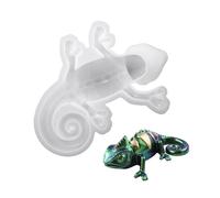 Moldes de silicona resistentes a desgarros para decoración de anolis, textura de silicona, adecuados para proyectos de arte y exhibiciones de estantes, molde de resina reutilizable