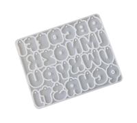 Moldes de silicona resistentes para alfabetos, adornos, accesorios únicos, molde de fabricación de joyas únicas y decorativas, forma de letra de resina epoxi