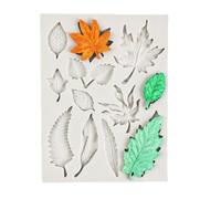 Moldes de silicona reutilizable con forma de hojas para jabón, fácil | Moldes de silicona para hornear para jabón, fondant, pastel, azúcar, pudín, caramelos duros, postres, decoración de velas