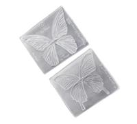 Moldes de silicona reutilizables con diseño de mariposa estérica para manualidades, juego de 2 piezas, seguro para alimentos, diseño flexible, molde de silicona para manualidades