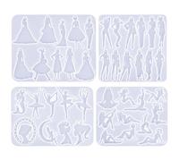 Moldes de silicona únicos para pendientes, prácticos moldes de silicona para aretes de anime para niñas, joyería temática, creación de joyas, herramientas de diseño