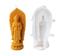 Moldes de silicona únicos para velas, moldes de jabón con forma de Budas, accesorios para hacer jabón a mano