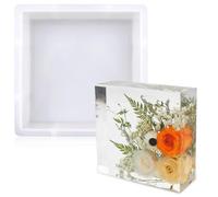 Moldes de silicona y epoxi grandes, forma cuadrada resina, molde epoxi, cubos de silicona para manualidades, organizador de escritorio, regalo