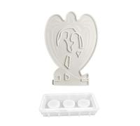 Moldes de soporte personalizados de yeso para parejas, adorno de corazón de silicona, práctica herramienta de joyería, decoración del día de San Valentín