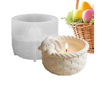 Moldes de Tarros de Resina | Kit para Moldear Cestas de Conejo de Pascua,Molde de Silicona para Tarros de Vela DIY - Para Manualidades en Casa, Talleres, Temáticas y