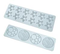 Moldes de Tuille 2 PCS Flower y geométricos Moldes de tuil de encaje de silicona para decoración de pasteles Diy Fácil liberación de alimentos horneado para el postre de alimentos, encaje para decora