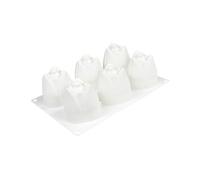 Moldes de tulipanes de silicona para alimentos para cocineros profesionales Los cocineros caseros cuentan con un patrón floral 3D y limpieza sin complicaciones Hornear en casa Moldes de silicona