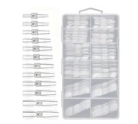 Moldes de uñas acrílicas, 120 piezas de forma de arte transparente con escala - Sistema de doble capa de cobertura completa - Para acrílico Builder Dedos Artificiales Belleza Y Cuidado Personal