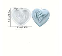 Moldes de Vela 3D en para Propuestas DIY, Moldes de Silicona para Cera de San Valentín, Jabón y Manualidades con Arcilla y Yeso