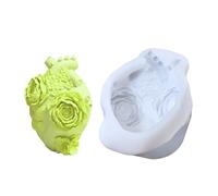 Moldes de vela, moldes de cemento humanos y corazones y flores, molde de cera de fundición, molde para manualidades caseras, decoración de mesa de boda