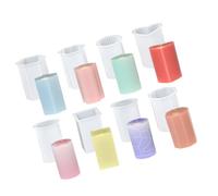 Moldes de velas de elastómero para decoración del hogar, fundición de resina multiusos de silicona con forma geométrica, 8 Uds