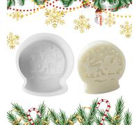 Moldes de velas de Navidad,moldes de Navidad para velas - Moldes de resina para decoración del hogar,Moldes de yeso en forma de bola de Navidad, para la fabricación de velas de aromaterapia, molde