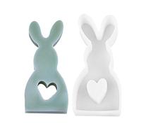 Moldes de velas de Pascua - moldes de silicona de huevos de conejito, suministros para la fabricación de velas | Moldes resistentes al calor portátiles Velas temáticas de Pascua, moldes de jabón