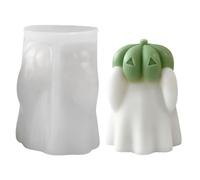 Moldes De Velas De Silicón - Molde para Resina Epoxi | Molde Fundición Forma Calabaza Fantasma Halloween Cemento Yeso Resina Epoxi Hogar
