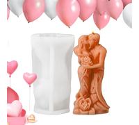 Moldes De Velas De Silicona - Abstracto Abrazo 3D, Forma De Escultura De Pareja | Molde De Silicona De Vela Perfumada Del Cuerpo Humano, Molde De Moldeo De Resina De Cuerpo De Arte Para La Decoración