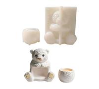 Moldes de velas de silicona con forma de oso para velas hechas a mano, jabones, maceteros decorativos, decoración de yeso y proyecto de resina epoxi