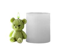 Moldes de velas de silicona, oso DIY fácil de liberar suministros para manualidades, lindo oso decoración moldes de resina, para yeso epoxi arcilla decoración del hogar DIY manualidades