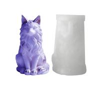 Moldes De Velas - De Yeso En Forma De Gato Sentado, Cavidad De Escultura De Silicona Flexible 3D, Herramienta De Moldeo De Resina Epoxi Antiadherente, Fabricación De Su
