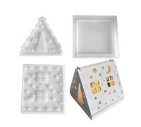 Moldes De Velas Para Cementos - Moldes De Velas Calentador De Silicona | Molde Decorativo De Estrellas Huecas Y Luna, Molde De Silicona Para El Hogar, Molde En Forma De Tienda De Camping Po