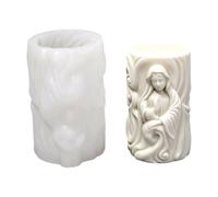 Moldes de velas Virgin-Mary, moldes de jabón de silicona Virgin-Mary, para Navidad, invierno, velas de cera hechas a mano, jabón, resina epoxi, arcilla fundida, fabricación de manualidades