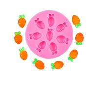 Moldes de zanahorias pequeñas, resina epoxi, chocolate, silicona, fondant, para decoración de tartas, zanahorias pequeñas, moldes de fondant