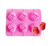 Moldes duros para caramelos Lollipop - Moldes para piruletas de caramelo duro | Moldes de chocolate con flores en 3D | Decoración para tartas sin capas | Accesorios de hornear multifuncionales para el