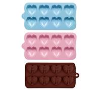 Moldes En Forma De Corazón De 3 Piezas, Moldes Para Chocolate, Moldes De Silicona, Accesorios Para Hornear, Moldes Para Dulces, Moldes Para Postres
