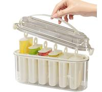 Moldes Esquimales Casa - Molde de 6 cavidades Reutilizable para la fabricación de esquimales en casa - Herramienta antiadherente para hacer palos de hielo para jalea de frutas yogur Pudding Mermelada