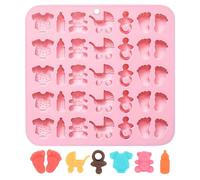 Moldes Gomosos Para Baby Shower - 35 Células Chocolate Baking Moldes Tray | Moldes De Fiesta De Cumpleaños | Huellas De Moldes De Dulces Fáciles De Liberar Foot-Foot Maker Para Cumpleaños,