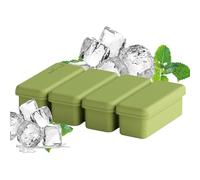 Moldes grandes - Silicona Trays | Big Silicone Moulds | Big Tray | Food-Grade Silicone Trays with Lid | 4 Grids Reusable Ice Box Ice Mold Easy Release