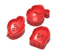 Moldes hechos a mano de Navidad,Máquina hecha a mano de Navidad | Molde hecho a mano de Navidad | Juego de 3 moldes de Navidad, molde de prensa de pasta, juego de moldes de mano para fiesta de navidad