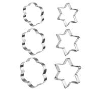 Moldes Hexagonales De 3 Piezas Y Moldes De Flores De 3 Piezas, Moldes De Acero Inoxidable, Moldes Para Galletas, Moldes Para Pasteles, Herramientas Para Hornear