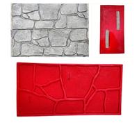 Moldes Hormigon Impreso con Asas, Textura de Piedra, Sello de Poliuretano for Piel Texturizada de Hormigón de 60x30cm for Carreteras, Muros