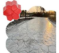 Moldes Hormigon Impreso Moldes de Estampado para Pavimentos de Piedra y Hormigón con Asas, Alfombrilla de Textura para Impresiones en Cemento, Almohadilla de Estampado Decorativo(6pcs)