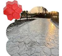 Moldes Hormigon Impreso Moldes de Estampado para Pavimentos de Piedra y Hormigón con Asas, Alfombrilla de Textura para Impresiones en Cemento, Almohadilla de Estampado Decorativo(4pcs)
