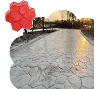 Moldes Hormigon Impreso Moldes de Estampado para Pavimentos de Piedra y Hormigón con Asas, Alfombrilla de Textura para Impresiones en Cemento, Almohadilla de Estampado Decorativo(3pcs)