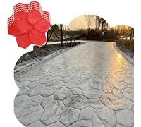 Moldes Hormigon Impreso Moldes de Estampado para Pavimentos de Piedra y Hormigón con Asas, Alfombrilla de Textura para Impresiones en Cemento, Almohadilla de Estampado Decorativo(5pcs)