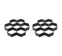 Moldes Hormigon Impreso Moldes de piedra 9/7 cuadrículas for pavimentación pavimentos, moldes hormigón, adoquines for escalones, caminos, cemento for jardín, césped y(2PCS 30x30x4.2cm)