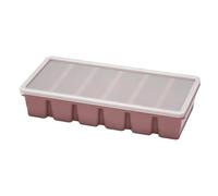 Moldes largos de 6 cavidades para cubitos de hielo, bandeja flexible de silicona suave con tapa para una fácil extracción, congelación, sopa, salsas, caldo, fácil liberación, moldes de hielo