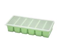 Moldes largos de 6 cavidades para cubitos de hielo, bandeja flexible de silicona suave con tapa para una fácil extracción, congelación, sopa, salsas, caldo, fácil liberación, moldes de hielo